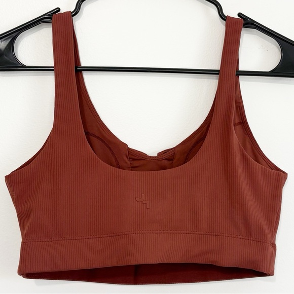 JoyLab Sports Bra Ribbed Tie Front Medium - Picture 2 of 7